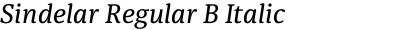 Sindelar Regular B Italic